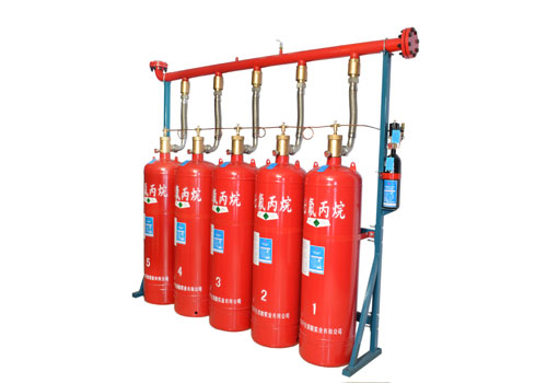 Heptfluoride propane fire extinguishing system