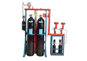 External pressure storage heptafluoropropane fire extinguishing system